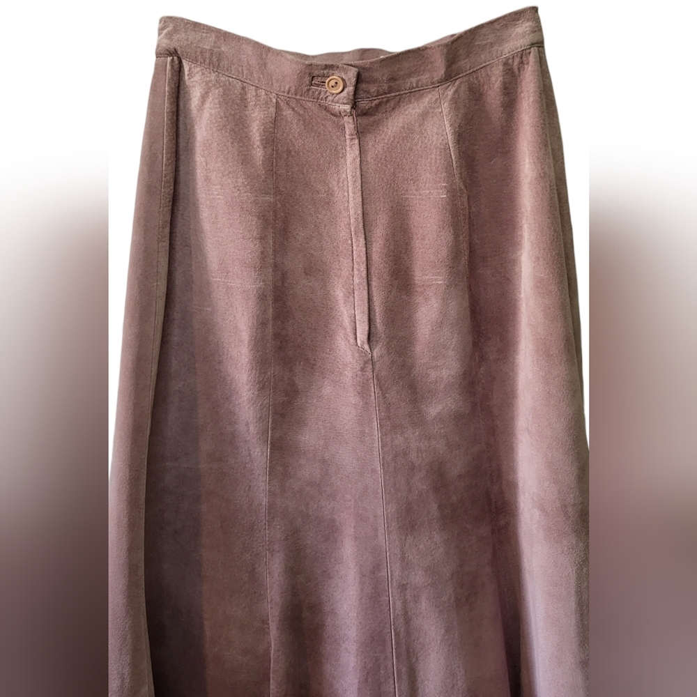 Vintage 80's Suede • Jinx Senior Toronto Canada • Rose Pink Maxi Sk… - Picture 5 of 9